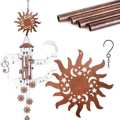Sun Wind Chimes for Outdoor,Cat Gifts for Women/Men/Sympathy Gift/Memorial/Festival Birthday Gifts Metal windchimes Outside/Indoors,Patio,Garden,Yard Decor,Home,Porch Decoration