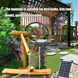 Bamboo Fountain Kit with Pump, Bird Bath Bamboo Fountain Solar Zen Garden Bamboo Fountain Bamboo Flowing Water Courtyard Decoration with Bamboo Raft and Spoon, for Fish Tank, Pond,70cm/27.5in (80cm/