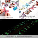 Augshy Butterfly Decorations,75 PCS Luminous Butterfly Garden Decor Stakes, Waterproof Gardening Art Butterfly Ornaments for Outdoor Yard Lawn Garden Decor