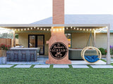 Metal Welcome to Our Backyard Sign,Personalized Patio Signs and Decor Outdoor, Metal Backyard BBQ Man Cave Sign