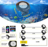 T-SUN Colored Pond Lights with APP and Remote Control – Bright LED Underwater Submersible Fountain Lights, IP68 Waterproof Landscape Spotlight for Garden Koi Pond Aquarium Fish Tank (Set of 6)