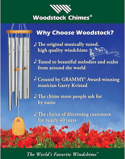 Woodstock Chimes Asli Arts Collection, African Trio Bamboo Chime, 32'' Bamboo Wind Chimes for Outdoor, Patio, Home or Garden Décor (CAT601)
