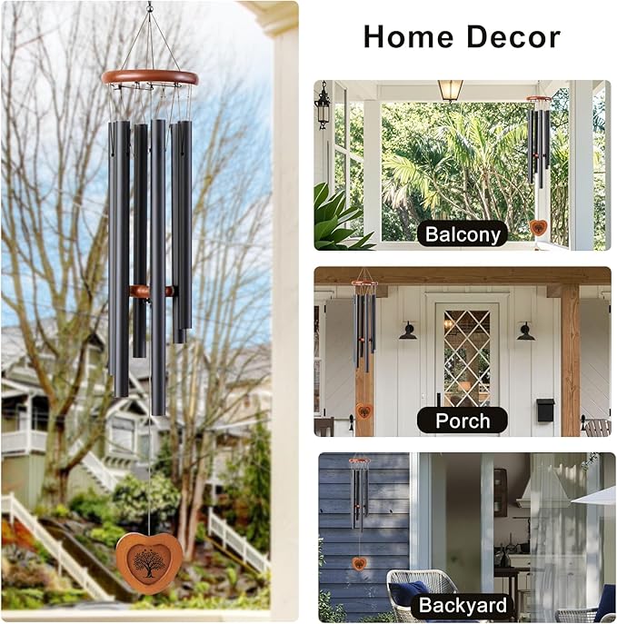 Memorial Wind Chimes for Loss of Mother - 36'' Outside Sympathy Wind Chimes Gifts for Loss of Mom, Windchimes in Memory of Mom Mother, Home Outdoor Garden Porch Patio Decor