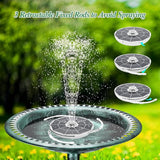 AISITIN 6.5W Solar Fountain Pump with Colorful LED Lights, 3000mAh Battery, Anti-Drift Brackets, 10 Nozzles, Remote Control, Solar Powered Bird Bath Fountain for Outdoor Garden Pond Fish Pond Backyard