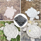 Concrete Molds DIY Unique Turtle Shape Stepping Stone Molds Reusable Personalized Garden Decor Tortoise Pavement Mold for Crafting Statue, Pathway, Stepping Stones
