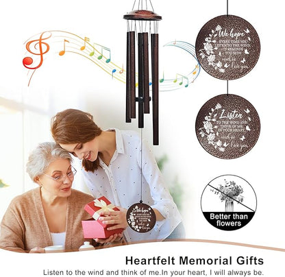 Memorial Wind Chimes for Loss of Loved One - 36'' Outside Sympathy Wind Chimes Gifts for Loss of Loved One, Windchimes in Memory of Loved One, Home Outdoor Garden Porch Patio Decor