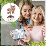 Raccoon Wind Chimes Outdoor Decorations for Women Men Mom Wife Grandma Birthday Gifts Memorial Metal Raccoon Wind Chimes for Outside Indoors, Lawn, Patio, Home, Porch, Yard Decor, Garden Decor