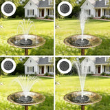 Solar Bird Bath Fountain, Free Standing Floating Solar Powered Water Fountain Pump for Bird Bath, Garden, Pond, Pool, Outdoor