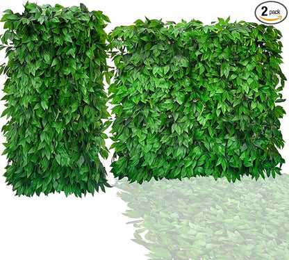 Expandable Fence Privacy Screen for Balcony Patio Outdoor,Decorative Faux Ivy Fencing Panel,Artificial Hedges (Single Sided Leaves)