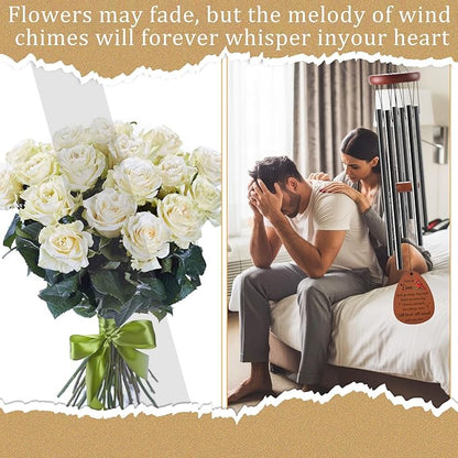 Cardinal Memorial Wind Chimes Gifts - Memorial Wind Chimes for Loss Loved One Loss Mom Dad Grandma Sisters Sympathy Bereavement Condolence Remembrance Funeral Gifts