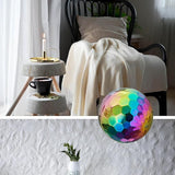 304 Stainless Steel Gazing Ball Sculptures Diamond Ball Decoration Mirror Hollow Decor Ball Reflective Garden Sphere Hollow Metal Ball Ornament Statues Gazing Globe for Home Garden (Rainbow 5Pack)