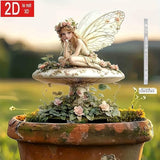 2D Flower Fairy Acrylic Garden Stake Decorative Yard Lawn Planter Outdoor Ornament (#15 Style)
