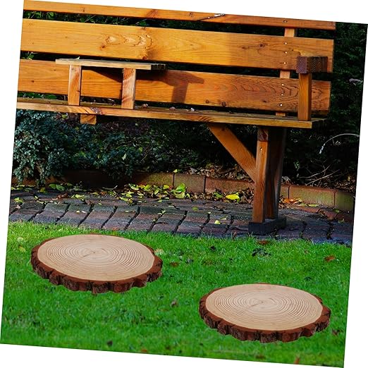 BESPORTBLE 1pcs Outdoor Wooden Garden Pathway Paver Stepping Slice for Landscaping Lawn Walkway Decoration Elegant Garden Supplies