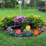 hogardeck Metal Flower Decorative Garden Stakes,4 Pcs 19" Outdoor Garden Decor with Shaking Flower Head Yard Stakes, Yard Art Spring Decorations for Patio Lawn (Pink & Yellow & Purple & Orange)