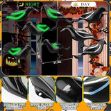 Ripeng 12 Pcs 11.5'' Halloween Inflatable Outdoor Decoration Large Halloween Crow Inflatable Hanging Ornament Realistic PVC Glow in The Dark Black Blow up Crow for Outside Indoor Yard Tree Party Decor