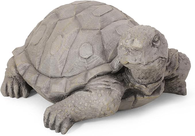Turtle Decor, Outdoor Turtle Statue, Dark Gray, No Assembly Required