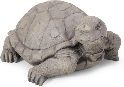 Turtle Decor, Outdoor Turtle Statue, Dark Gray, No Assembly Required