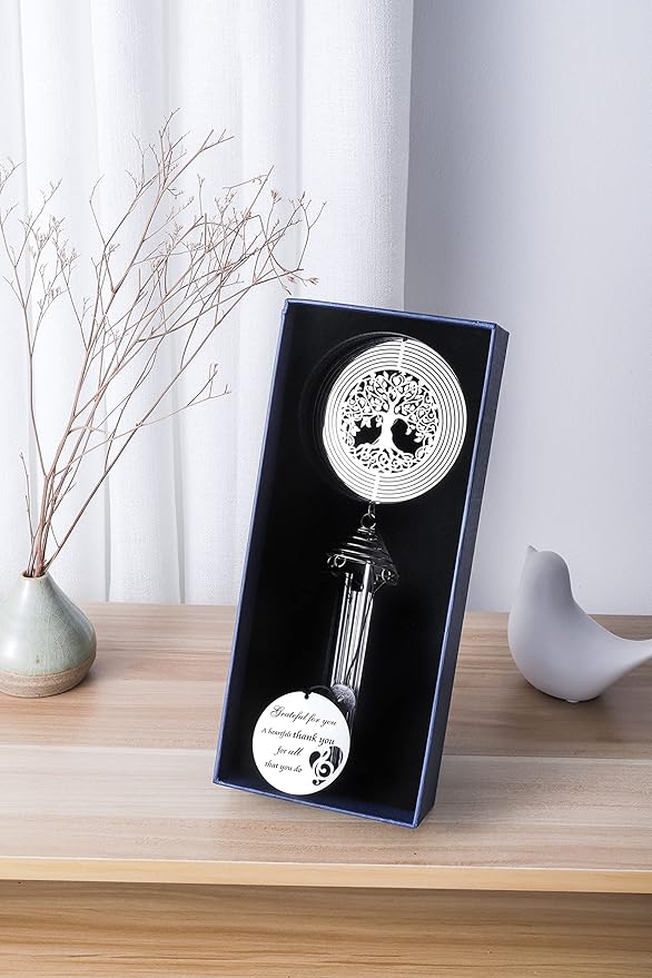 Thank You Wind Chimes with Tree of Life Wind Spinner for Women, Teacher, Family, Friends - Appreciation Gifts for Coworkers - Ideal Hostess/ Gratitude Gifts
