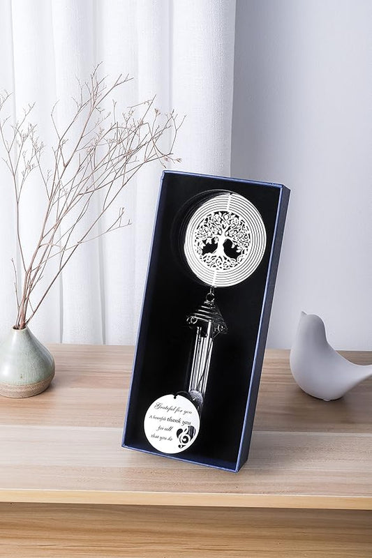 Thank You Wind Chimes with Tree of Life Wind Spinner for Women, Teacher, Family, Friends - Appreciation Gifts for Coworkers - Ideal Hostess/ Gratitude Gifts