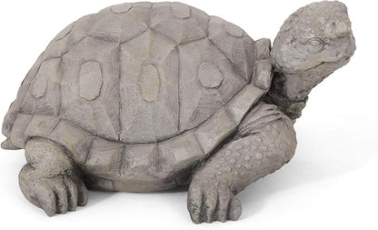 Turtle Decor, Outdoor Turtle Statue, Dark Gray, No Assembly Required