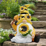 Hodao Bumble Bee Spring Gnome Decorations for Porch, Garden Yard Honey Elf Ornaments World Bee Day Decorations Gifts for Outdoor Garden Decor Birthday Gifts for Mom, Grandma, Women