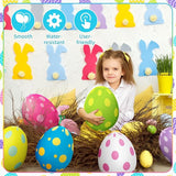 Simgoing 12 Pcs Easter Inflatable Decorations Easter Egg Inflatables Outdoor Decorations Colorful Eggs Decor for Ornament Yard Lawn Garden Holiday Party Indoor Outdoor Decor, 15 Inch (Pastel)