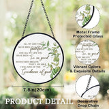Christian Gifts for Woman, Christian Suncatchers Stained Glass Window Hanging, Goodness of God Bible Verse Sun Catchers Indoor Window Glass Round Wall Decor, Religious Wall Hanging, 7.9x7.9in
