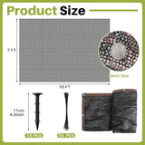 Koi Pond Netting Kit 7 x 10ft, Heavy-Duty Pe, Bird Deer Fence Netting, Durable Net Cover for Leaves, Protect Fish from Blue Heron Bird, Cats & Predators, Stakes & Ties Included