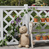 Braxio Solar Cat Garden Statue Decor - Standing Kitten Holding Lantern Weatherproof Resin Sculpture for Patio Yard Lawn Pathway Garden Gifts for Mom Grandma 9 x 5.5 x 11.6 Inch