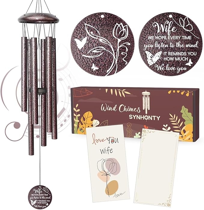 Gifts for Wife, 25''Wind Chimes, Birthday Gift for Wife from Husband,Unique Gift for Loved one Romantic,Thanksgiving,Christmas Day Gifts Ideas for Love Rreminder