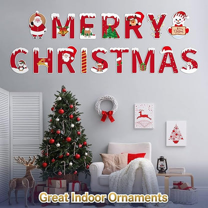 16 Pcs Merry Christmas Yard Signs Stakes Decoration Novel All Weatherproof Outdoor Christmas Lawn Garden Signs Decorations 32PCS Stakes Thickened Corrugated Yard Signs Easy Install