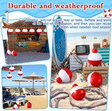 Jetec 6 Pcs 12 Inch Inflatable Fishing Bobber Balloons Decorations Outdoor Inflatable Red White Hanging Ornaments for Fishermen Birthday Party Yard Decoration Party Favors Supplies