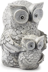 Roman Garden - Owl and Baby Statue, 8" H, Pudgy Pals Collection, Resin and Dolomite, Decorative, Garden Gift, Home Outdoor Decor, Durable, Long Lasting