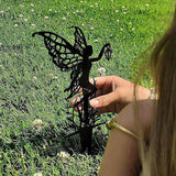 6-Piece Decorative Garden Stakes，Garden Decoration, Metal Flower Fairy，Fairy Garden Decor
