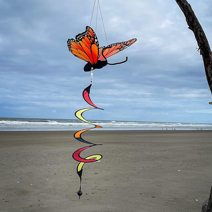 In the Breeze Monarch Butterfly Theme Twister Outdoor Hanging Decoration, 4289