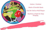 Spoontiques - Garden Décor - It's 5:00 Somewhere Stepping Stone - Decorative Stone for Garden