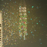 H&D HYALINE & DORA Crystal Suncatchers for Window Hanging Gold-Plated Sun Catcher for Indoor Outdoor and Party Decor Light Catcher with Gift Box (19inch, Green)