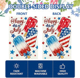 4th of July Garden Flag 12x18 Inch, Popsicles Double Sided Flag for Yard Outdoor Decoration