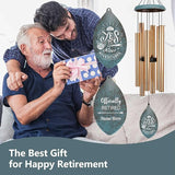 ASTARIN Personalized Happy Retirement Wind Chimes, Tree of Life Retirement Wind Chimes Gifts for Women/Men Teacher Coworker 2025, Going Away Farewell Gifts, Deep Tone Larde Wind Chime(Produced in USA)
