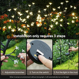 Solar Garden Lights Outdoor Waterproof,Garden Decor Solar Flowers For Outside Decorative,2Pack 2Modes Solar Powered Fairy Outdoor Decorations for Yard Patio Pathway, Gardening Gifts Mothers Day