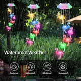 Solar Flamingo Flamingo Wind Chimes, Birthday Gifts for Mom Grandma Dad, IP65 Waterproof Memorial with 7 Color Changing LED Lights, Outdoor Decor Garden Yard Decorations
