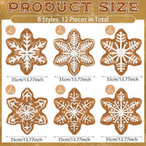 12 Pieces Winter Inflatable Snowflake Outdoor Decorations Winter Blow up Brown Inflatable Hanging PVC Waterproof Snowball Outdoor Ornaments Decorations for Party Decor Yard Garden Lawn