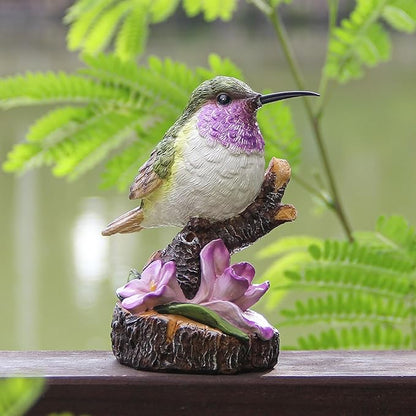 Hummingbird Garden Statues Decor for Outdoor Backyard Yard Porch Patio Lawn Outside Hummingbird Figurine Indoor Home Shelf Decorations for Women Bird Lovers Birds Collectible
