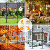 Bird Feeder Pole for Outdoors,108 Inch Adjustable Tall Shepherds Hooks, Double Shepherd Hooks for Bird Feeder Stand for Garden Plant, Hummingbird Feeder, Lantern, Hanging Wedding Decor