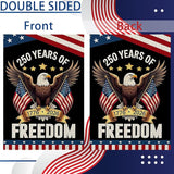 250th Anniversary USA Garden Flag, 4th of July Garden Flag with Eagle & Flag, American Garden Decoration, Patriotic 250 Years of Freedom Banner, Double Sided Yard Flags for Independence Day Decor