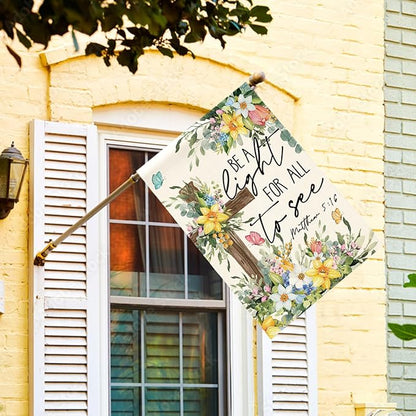 AVOIN colorlife Spring Floral House Flag 28x40 Inch Double Sided Outside, Eucalyptus Flowers Seasonal Cross Yard Outdoor Flag