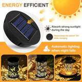 HELESIN Replacement Solar Light Parts, 4 Pack Solar Lights Replacement Top, 8 lumens, Waterproof Battery Box Top DIY Lantern Outdoor Garden Patio Decor（Warm Yellow, 3.15in）