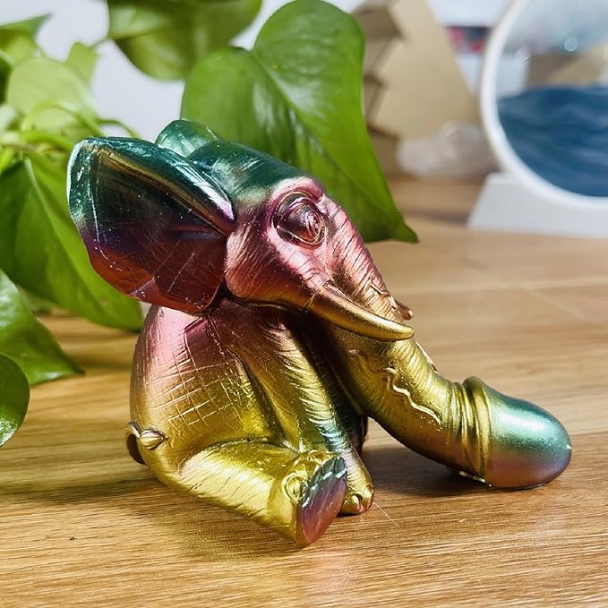 Evil Penis Outdoor Garden Statues, Funny of Tortoise Sculptures Yard Decorations Lawn Ornaments Decor Inappropriate Weird Gifts for Women Housewarming Mother's Day (Elephant)