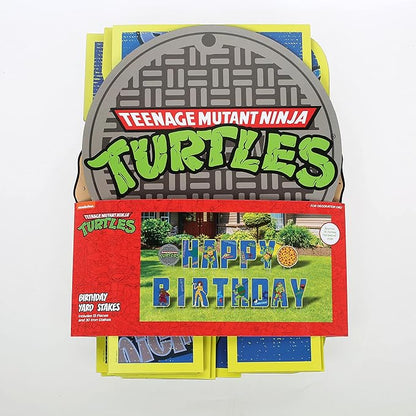 Teenage Mutant Ninja Turtles Happy Birthday Yard Signs with Metal Stakes, 16'' Letters
