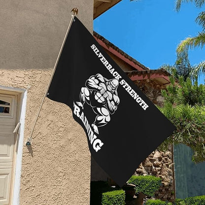 Gorilla Flag Outdoor Heavy Duty Gym Banner Double Sided 3x5 Ft Fitness Workout Flags with Brass Grommets for Room Decor, Bedroom, Garden, House Decoration